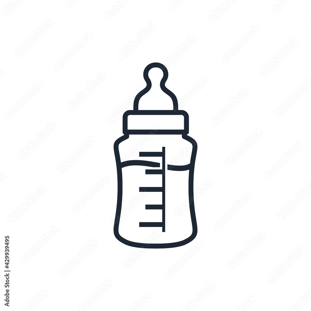 baby milk bottle icon vector illustration logo template baby milk bottle icon vector illustration logo template