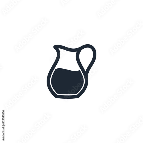 pitcher icon drink symbol vector illustration simple design element logo template