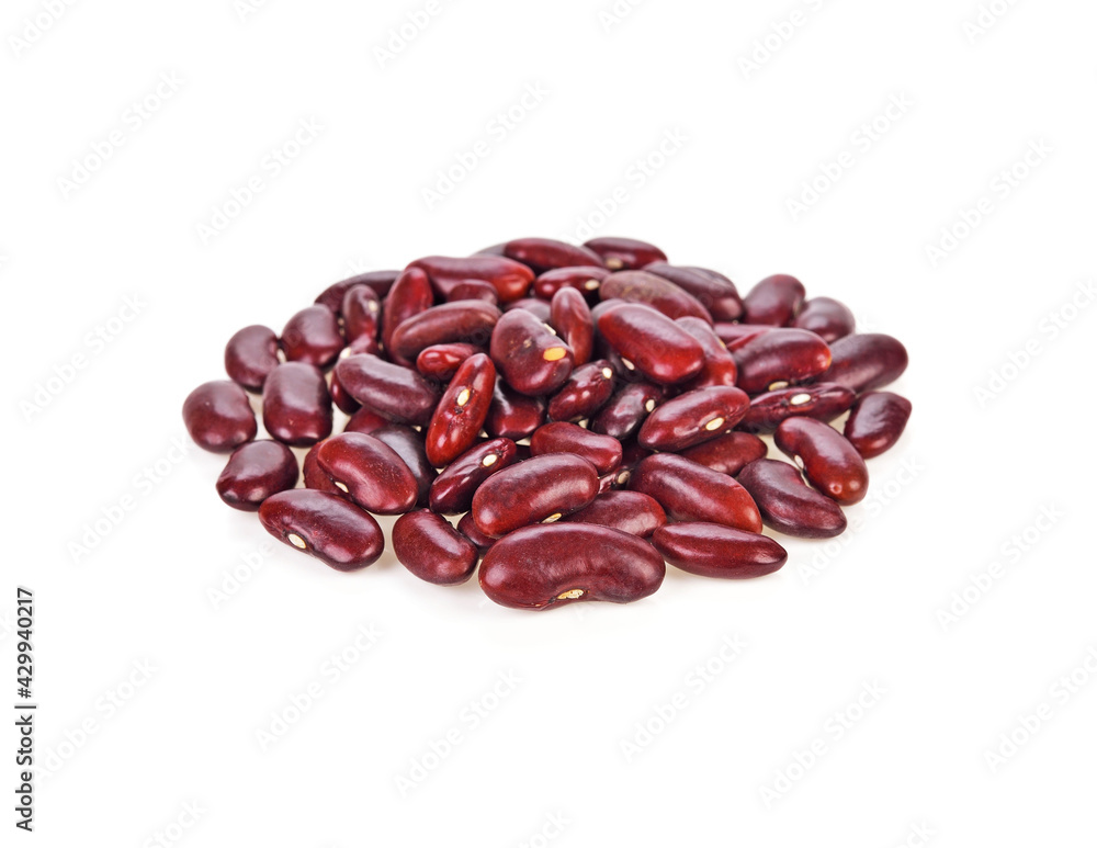 Red beans isolated on white background. Red beans isolated on white background.