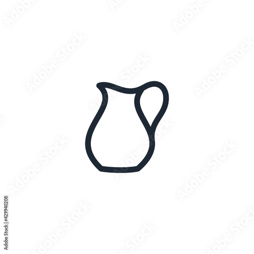pitcher icon drink symbol vector illustration simple design element logo template