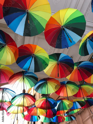 Cloud of umbrellas at Bucharest