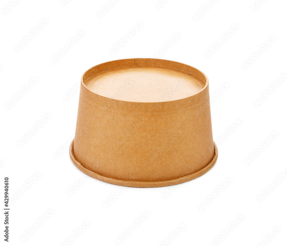 Paper food container on white background Paper food container on white background