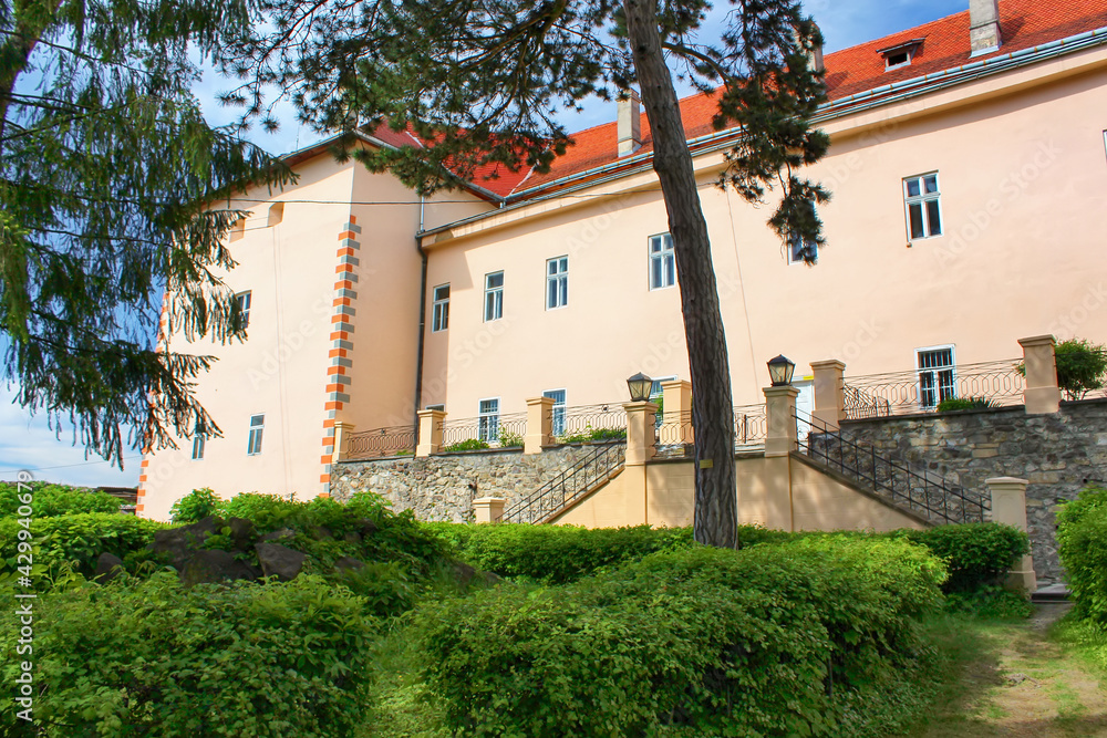 Medieval Uzhhorod Castle in the summer in Ukraine Medieval Uzhhorod Castle in the summer in Ukraine