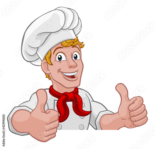 Chef Cook Baker Thumbs Up Cartoon Character