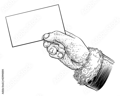 Santa Claus Hand Holding Ch...