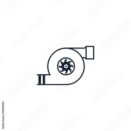 turbo charger icon vector illustration logo template