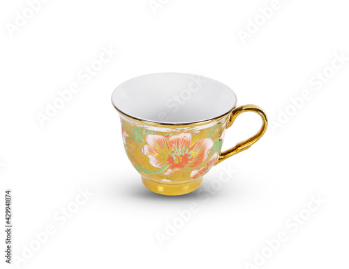 Ceramic mug on a white background