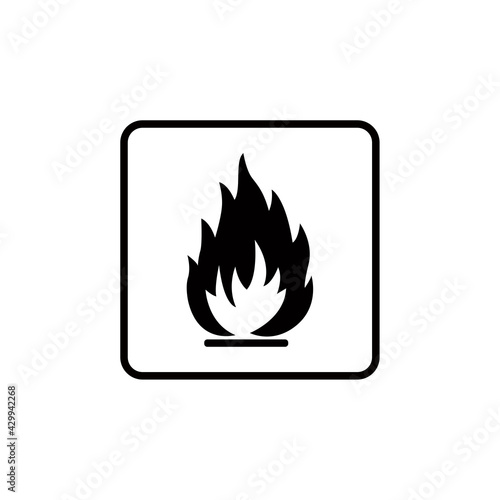 Flammable icon vector graphics