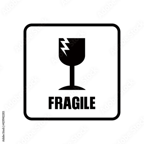 Fragile icon vector graphics