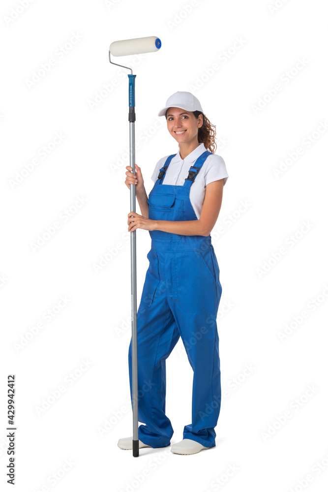 House painter isolated on white