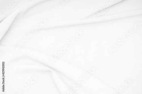 White fabric, cloth waves texture background. soft image. 