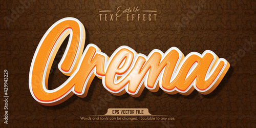 Crema style editable text effect