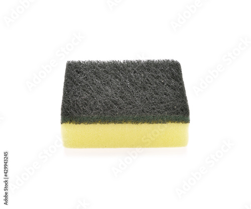 dishwashing sponge isolated on white background