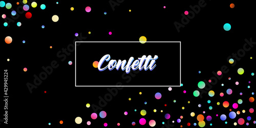 Carnival Confetti Explosion Vector Background. Birthday, New Year, Christmas Party Confetti Rain
