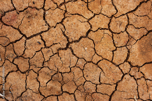 Texture soil dry crack background pattern of drought lack of water of nature old broken.