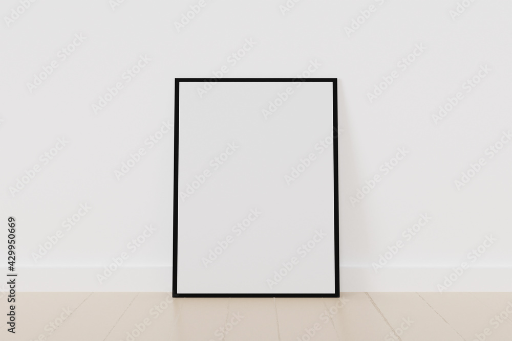 3D rendering of white blank frame 3D rendering of white blank frame