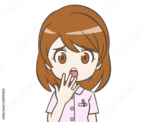 困惑する看護師