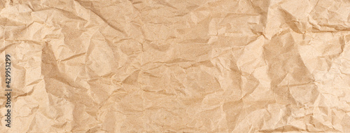 Recycled brown paper background texture banner background