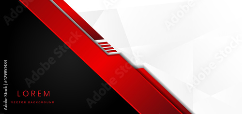 Template corporate banner concept red black grey and white contrast background.