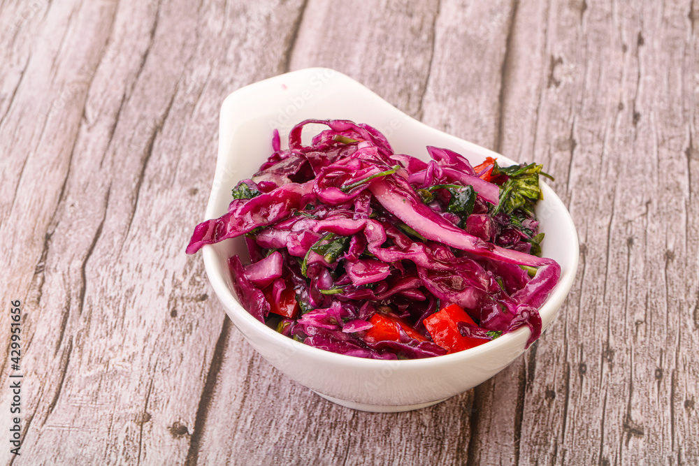 Pickled red cabbage with herbs Pickled red cabbage with herbs