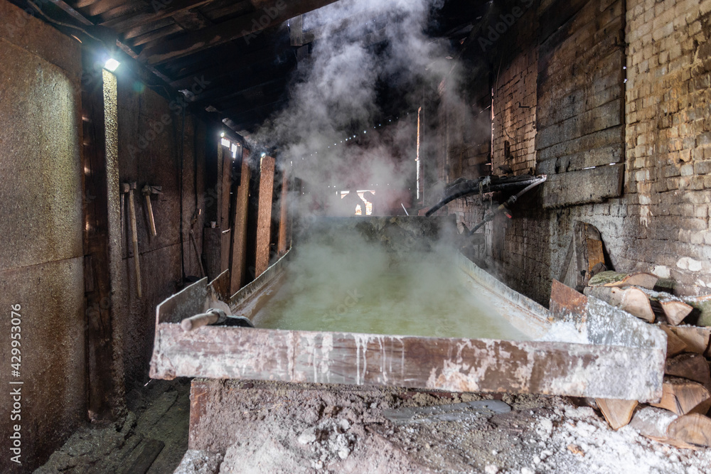 Drohobych salt plant in the existence from 1250 is the oldest working salt plant in Drohobych, Lviv region, Ukraine. The manufacturing process.