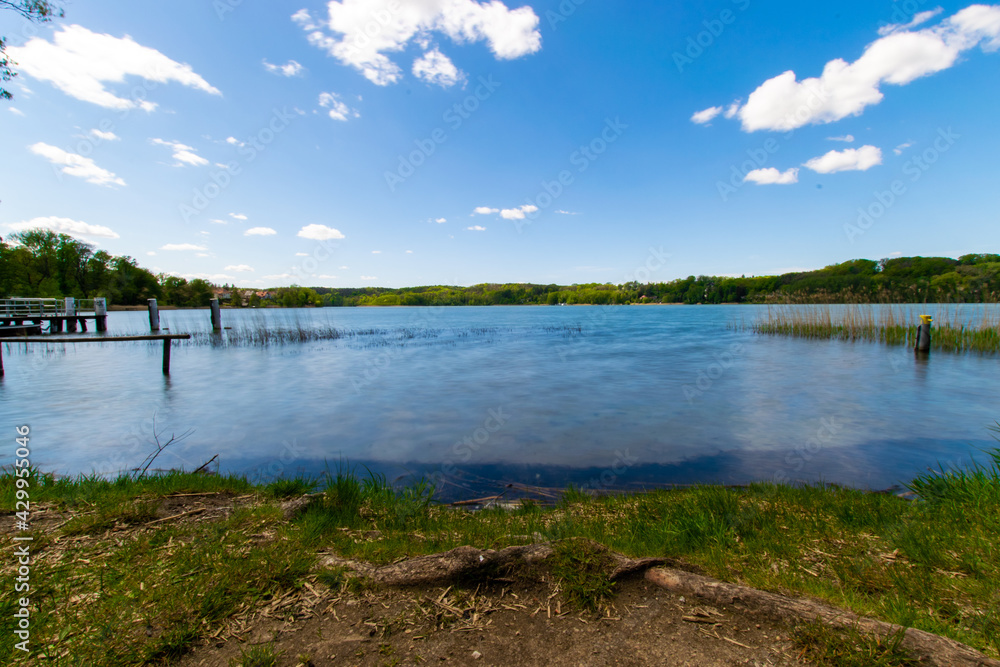 landscape and lake (Schermützelsee, Buckow, Brandenburg, Germany)