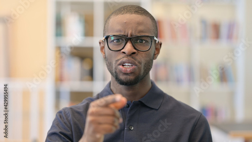 Portrait of Upset Young African Man feeling Angry