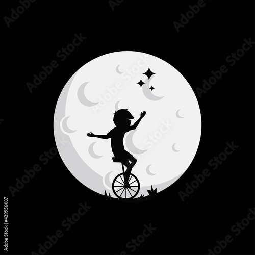 Child dream logo design illustration collection - Dreamer Logo - Dream illustration - reach dream
