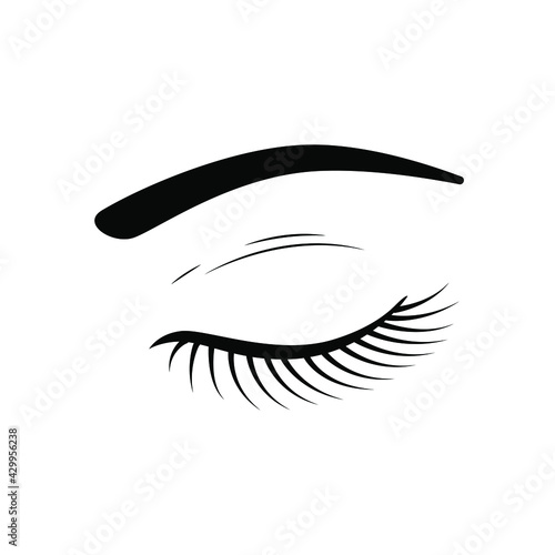 Eye and eyebrow icon EPS 10 vector illustraion.