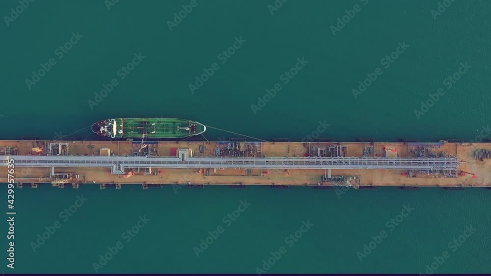 Video Stock Aerial view oil tanker of business logistic sea going ship ...