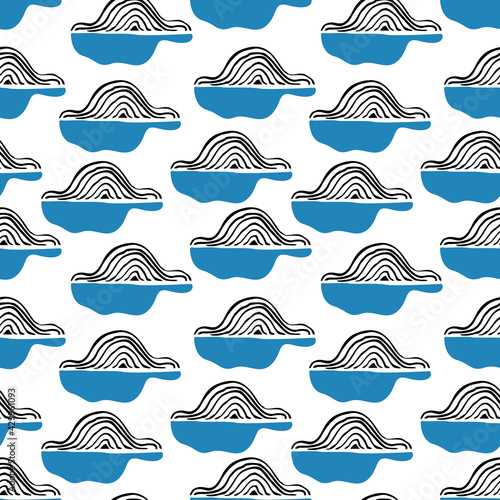abstract   quirky shapes  geometric seamless pattern, endless repeatable vector illustration texture