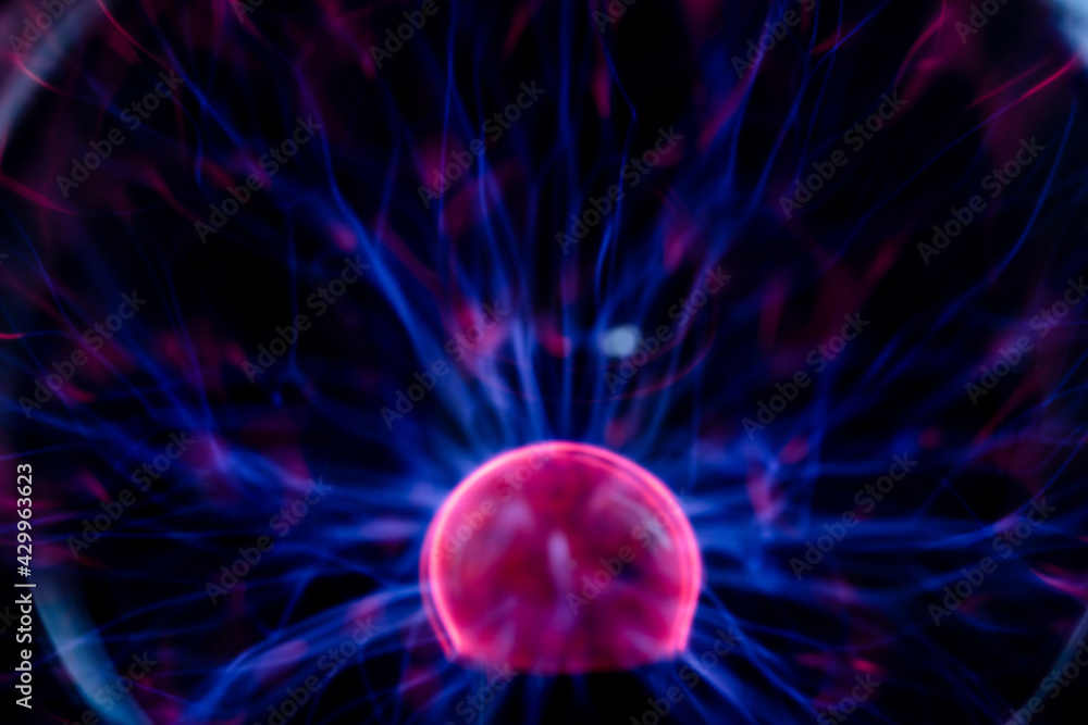 closeup of plasma lamp, closeup of plasma lamp,