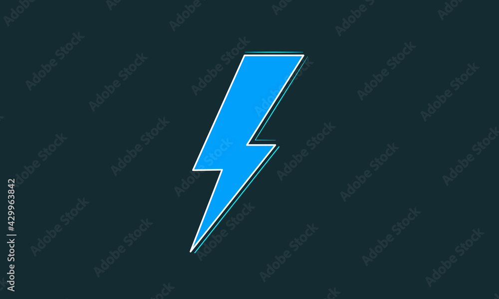 Simple Thunder, flash symbol. Fully adjustable strokes Simple Thunder, flash symbol. Fully adjustable strokes