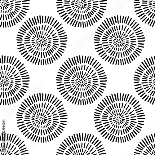 black and white abstract geometric shapes seamless pattern, vector illustration endless repeatable texture background