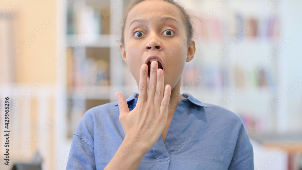 Portrait of Disappointed African Woman feeling Angry Portrait of Disappointed African Woman feeling Angry