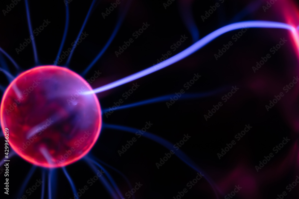 closeup of plasma lamp, closeup of plasma lamp,