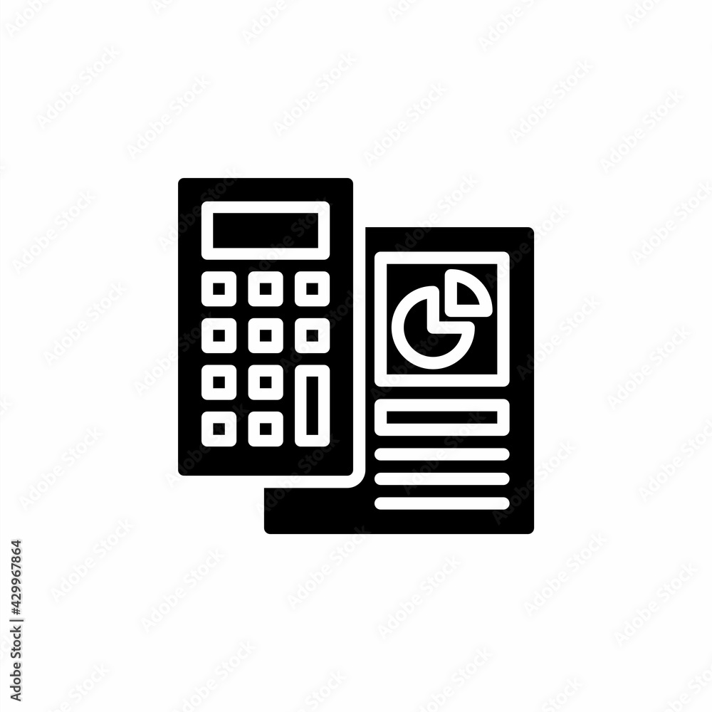 Data calculation calculator icon in glyph style. Vector icon illustration Data calculation calculator icon in glyph style. Vector icon illustration