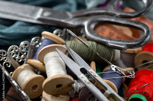 Items for rest and travel in composition on the table.