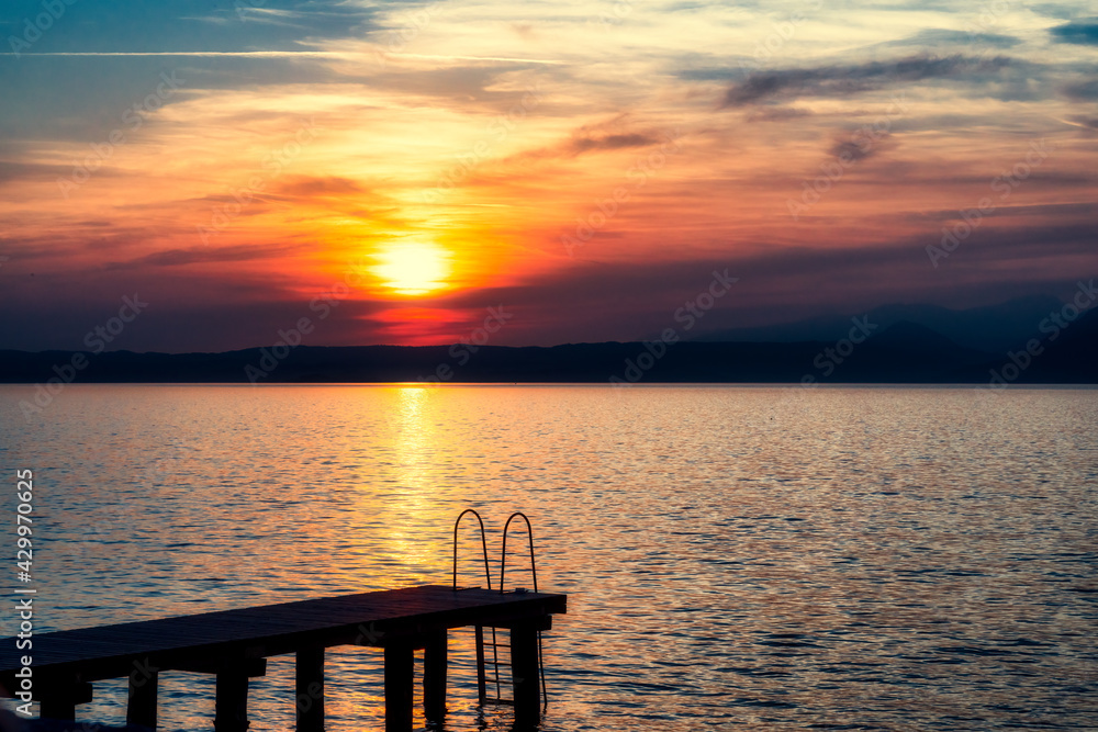 Sunset on Lake Garda, Italy