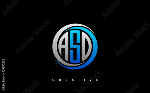 ASD Letter Initial Logo Design Template Vector Illustration