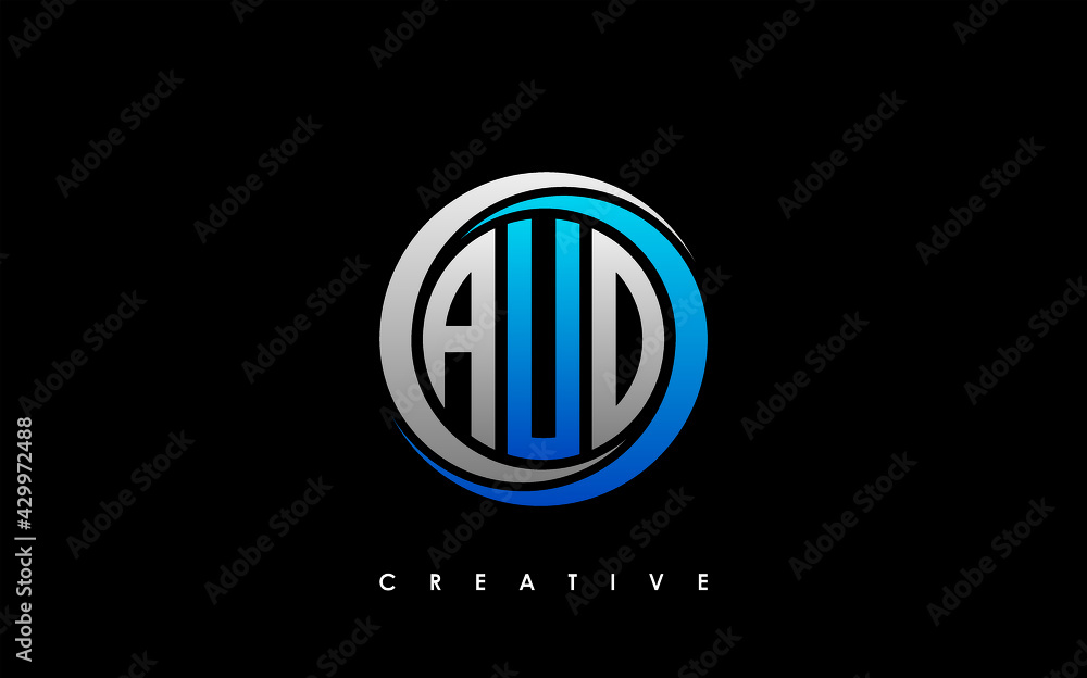 AUD Letter Initial Logo Design Template Vector Illustration AUD Letter Initial Logo Design Template Vector Illustration