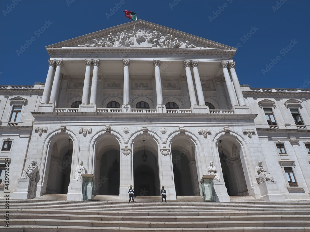 Obraz premium Historic Parliament building in Lisbon in Portugal