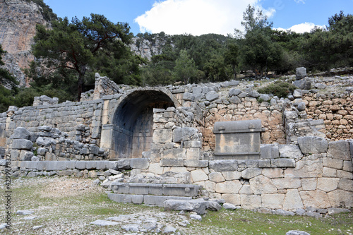 ruins of ancient lycian city Arykanda Monumental tombs