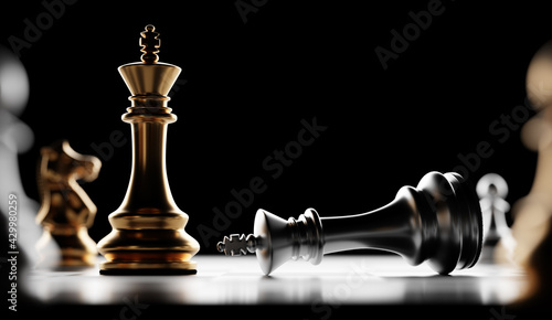 Chess checkmate, win and lose photo