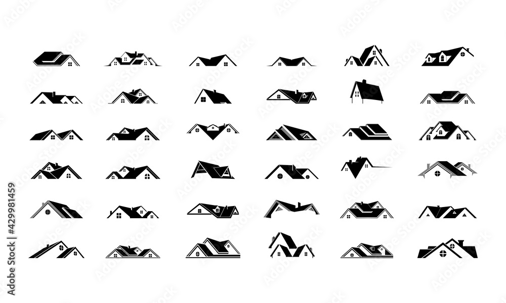 Fototapeta premium Home property logo set package