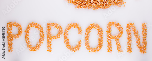 Popcorn as a word made from its seeds