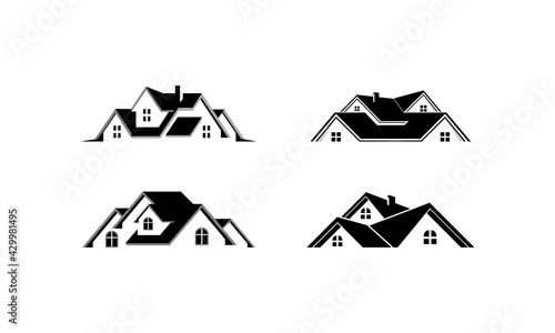 Luxury home icon set logo