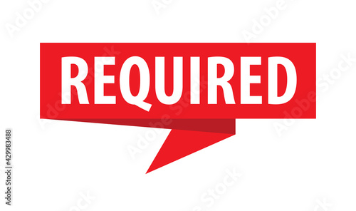 Required - Origami Speech Bubble. Vector banner. Label set