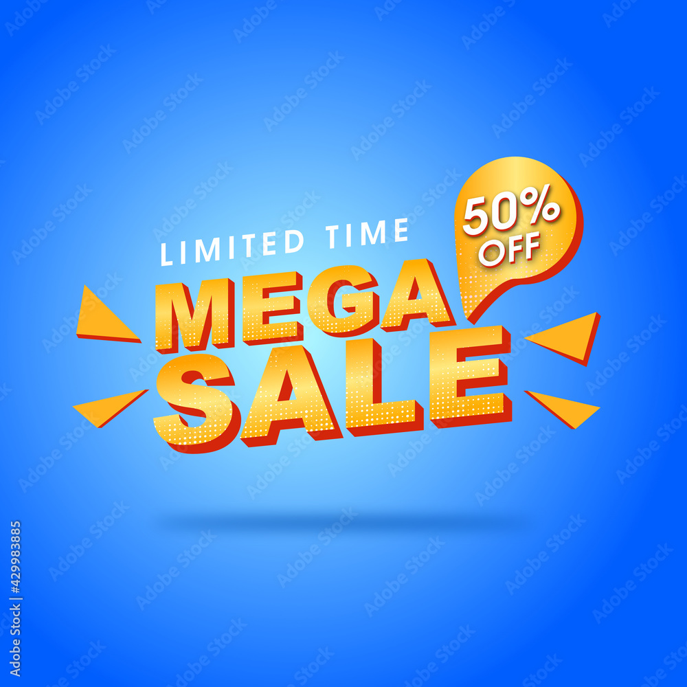 3d Mega Sale Label Promotion Design 3d Mega Sale Label Promotion Design