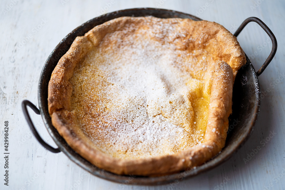 pan of german pancake dutch baby